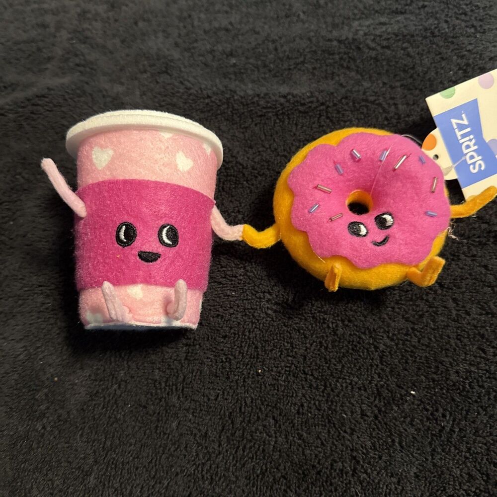 Target Spritz Valentine's Day 2026 Soft Fabric Duos Coffee and Donut NEW